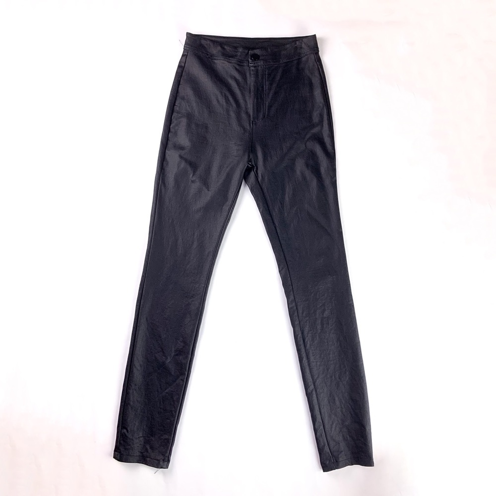 High Waist Faux Leather Skinny Pants